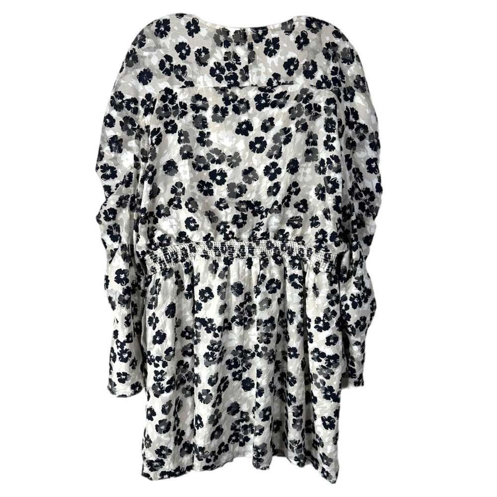 TED BAKER Black Felici Floral Ruched Mini Dress SZ 5 12 US - Picture 6 of 6